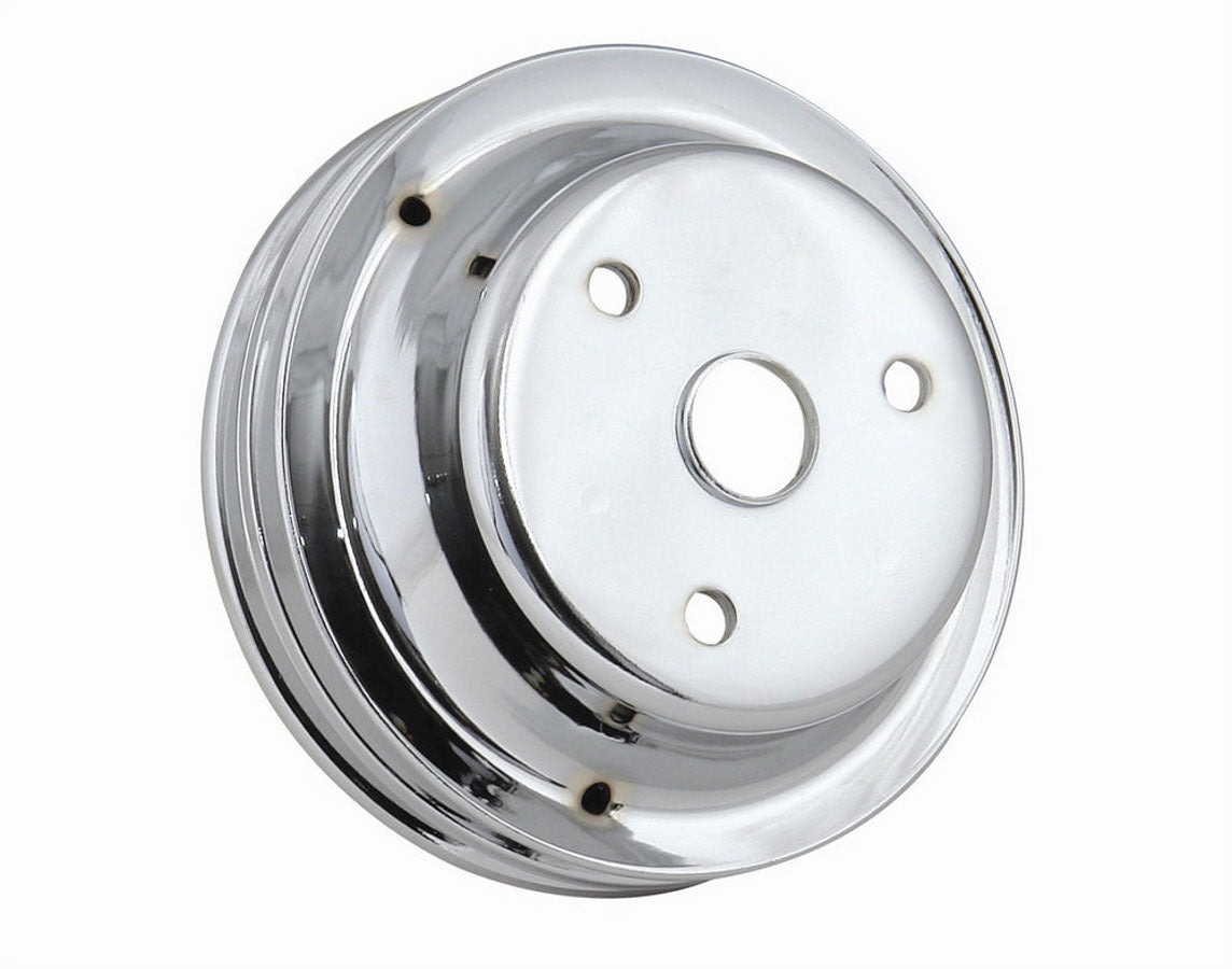 Mr. Gasket Chrome Crank Pulley Double Groove MPN MRG4977 For Chevy
