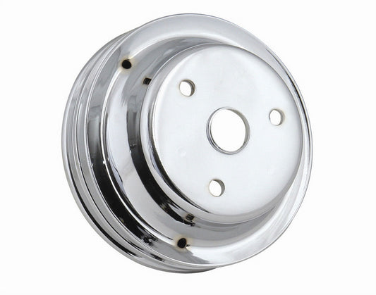 Mr. Gasket Chrome Crank Pulley Double Groove MPN MRG4977 For Chevy