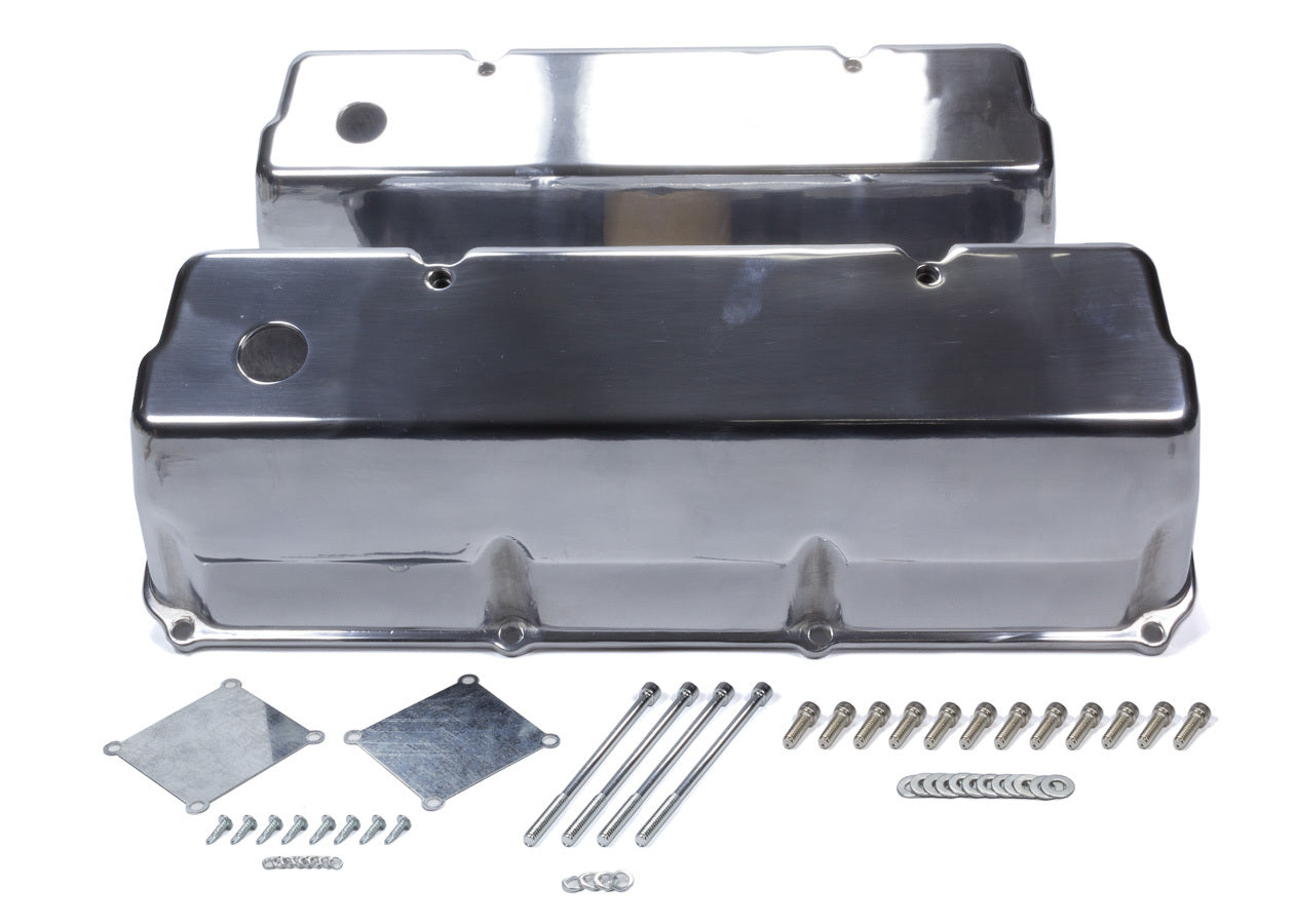 Mr. Gasket  BBF Cast Alm Valve Cover Set Tall Polished  MRG6890G