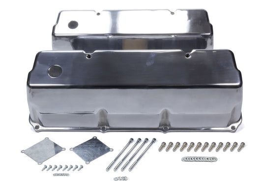Mr. Gasket  BBF Cast Alm Valve Cover Set Tall Polished  MRG6890G