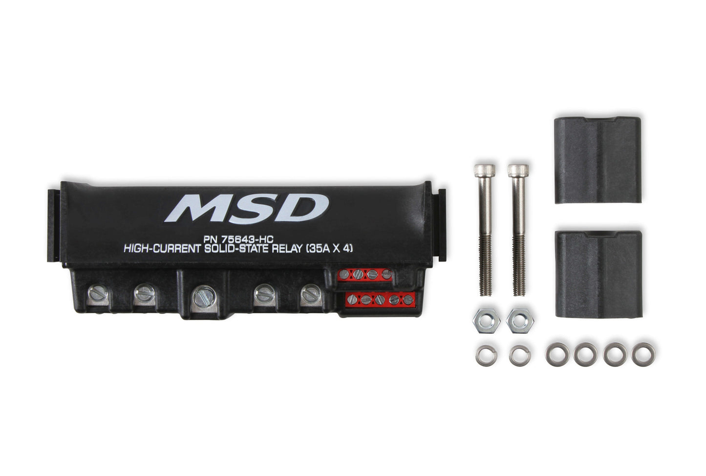 Msd Ignition  High-Current Solid State Relay 35 Amp x 4 Black  MSD75643-HC