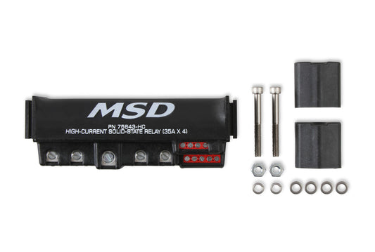 Msd Ignition  High-Current Solid State Relay 35 Amp x 4 Black  MSD75643-HC