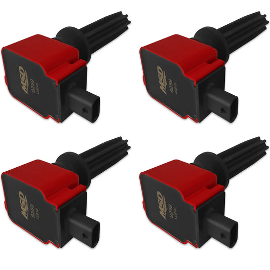 Msd Ignition Coil 4pk Ford Eco-Boost 2.0L/2.3L Red MPN MSD82594 For Ford