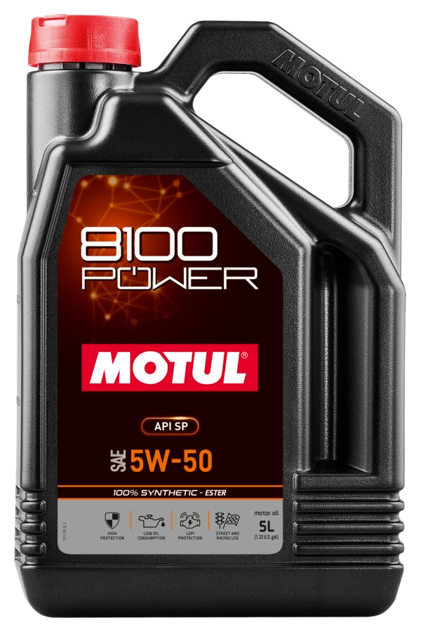 Motul Usa  8100 Sport Power 5w50 5 Liter Bottle  MTL111812
