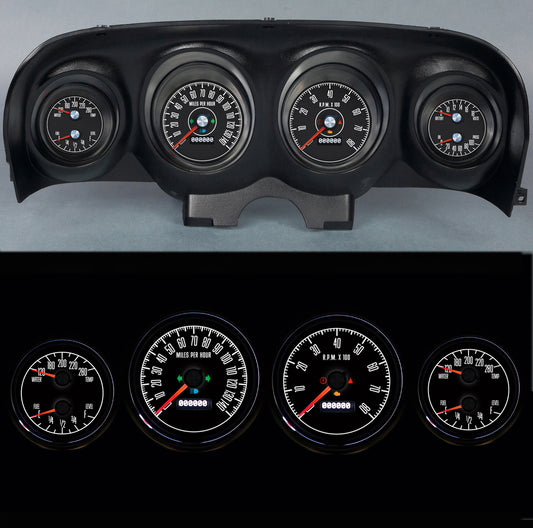 New Vintage Usa Gauge Kit Mustang 69-70 M-153 4-3/8in MPN NVG53408-53 For Ford Mustang 1969-70