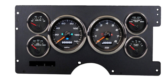 New Vintage USA Gauge Kit GM Truck 88-94 Performance II Black NVG89101-01