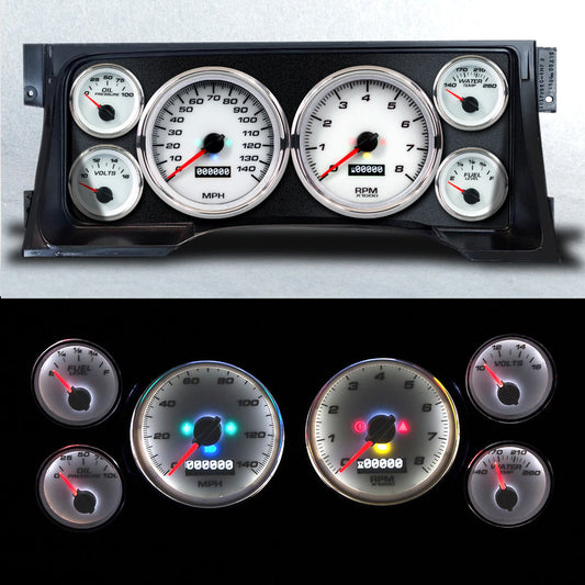 New Vintage USA Gauge Kit GM Truck 95-98 Performance  White NVG95101-03