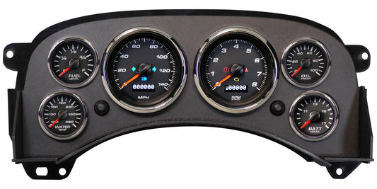 New Vintage USA Gauge Kit GM Truck 99-06 Performance II Black NVG99601-01