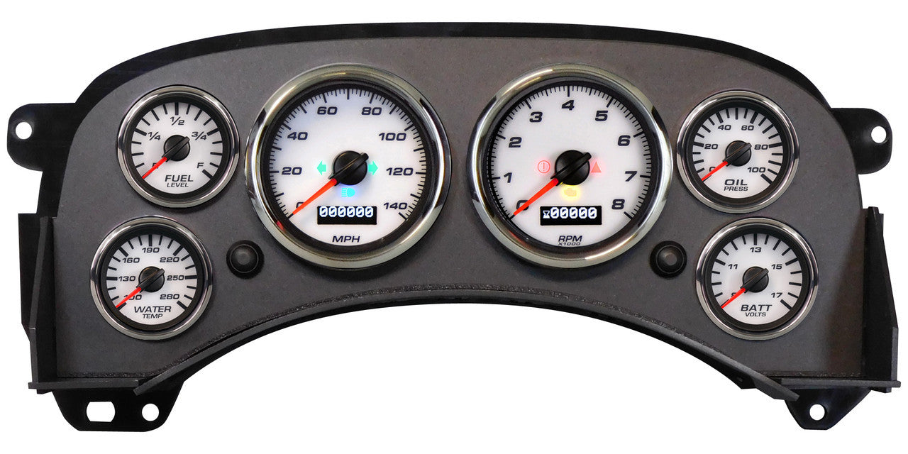 New Vintage USA Gauge Kit GM Truck 99-06 Performance II White NVG99601-03