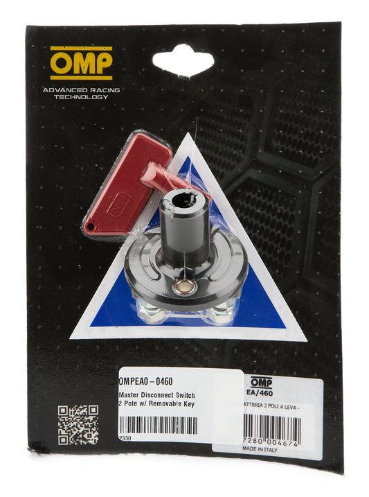Omp Racing, Inc. Master Disconnect Switch 2 Pole w/ Removable Key MPN OMPEA0-0460