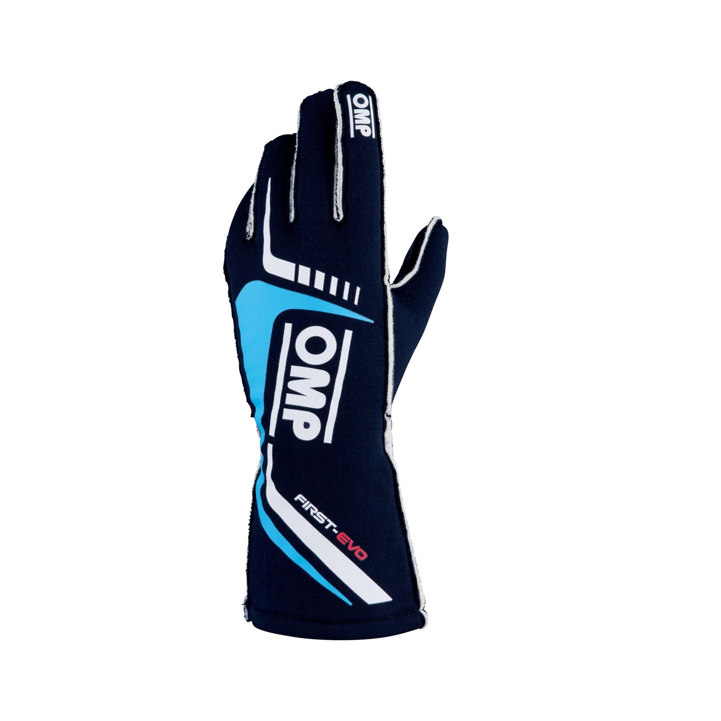 Omp Racing, Inc.  FIRST EVO GLOVES BLU NAV Y/CIANO TG XL FIA 8856-2  OMPIB0-0767-A01-244-XL