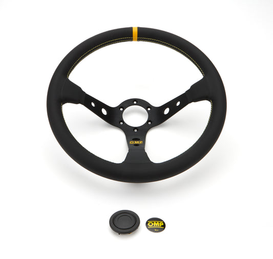 Omp Racing, Inc.  Corsica Steering Wheel Black Leather  OMPOD0-1956-071
