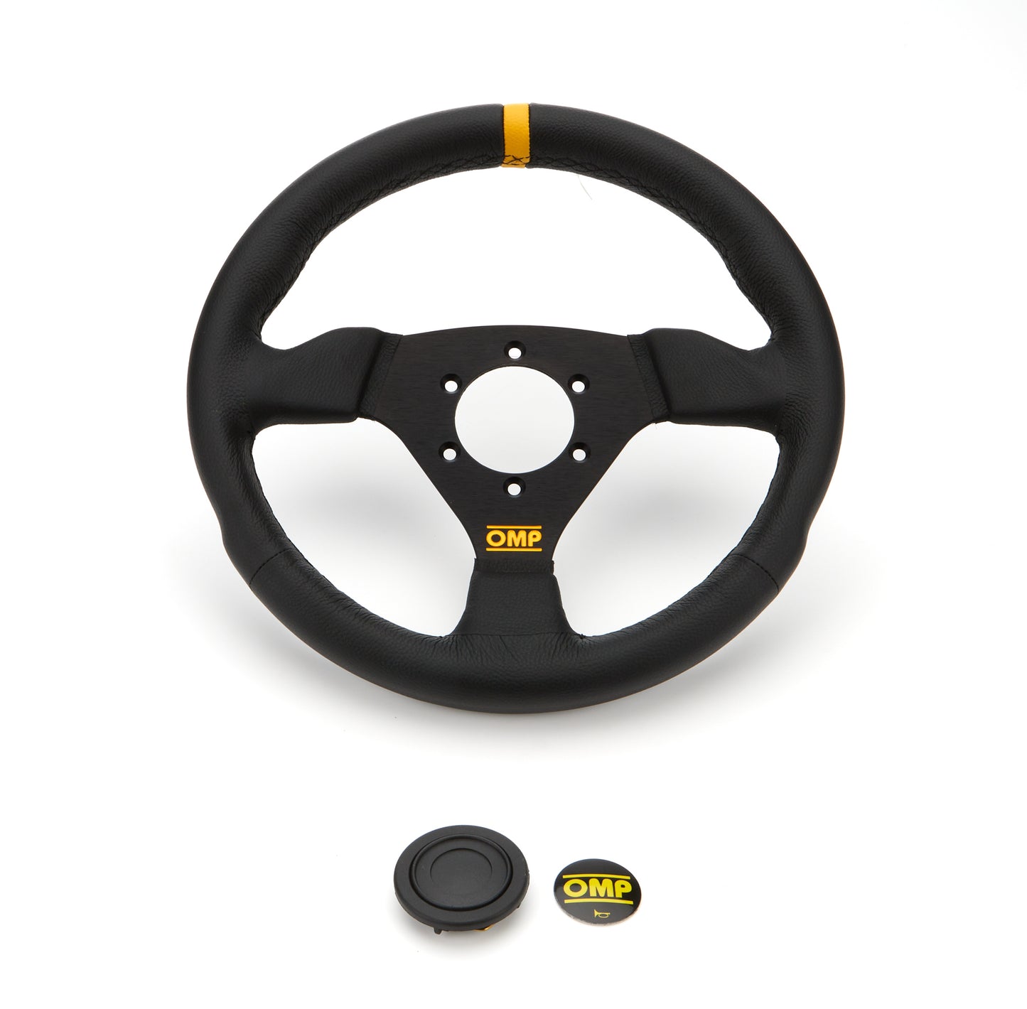 Omp Racing, Inc.  Trecento 300mm Steering Wheel Black Leather  OMPOD0-1976-071
