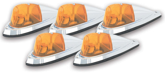 Pacer Performance  Hi-Five Cab Roof Lights Amber Deluxe Chrome  PCP20-105