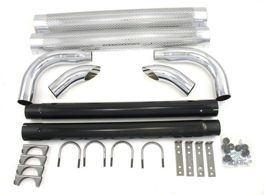 Patriot Exhaust Chrome Side Pipes - 80in MPN PEPH1080 For Universal use