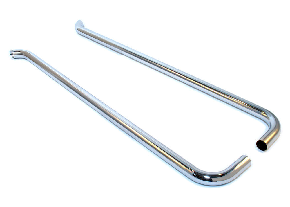 Patriot Exhaust Side Pipes Slant-Style Lake Steel Chrome 70in MPN PEPH1270 For Universal use