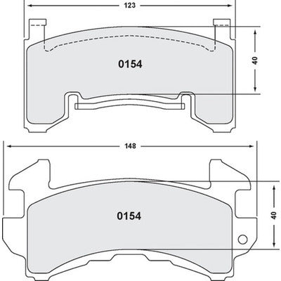 PFC Brakes  Brake Pads Metric GM   PFR0154.13.14.44