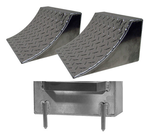 Pit-Pal Products Wheel Chocks w/ Pins Pair MPN PIT277