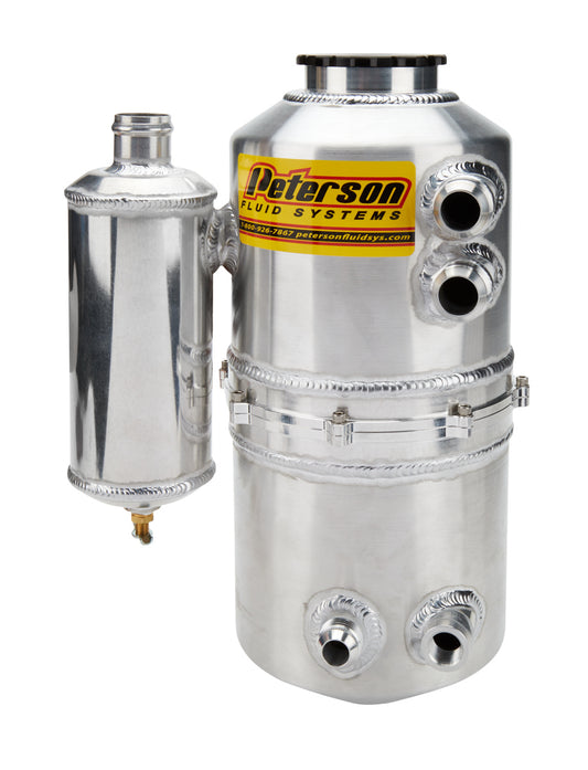 Peterson Fluid Oil Tank 1.5gal 16an Dual Return w/ Catch Can MPN PTR08-0784-CC