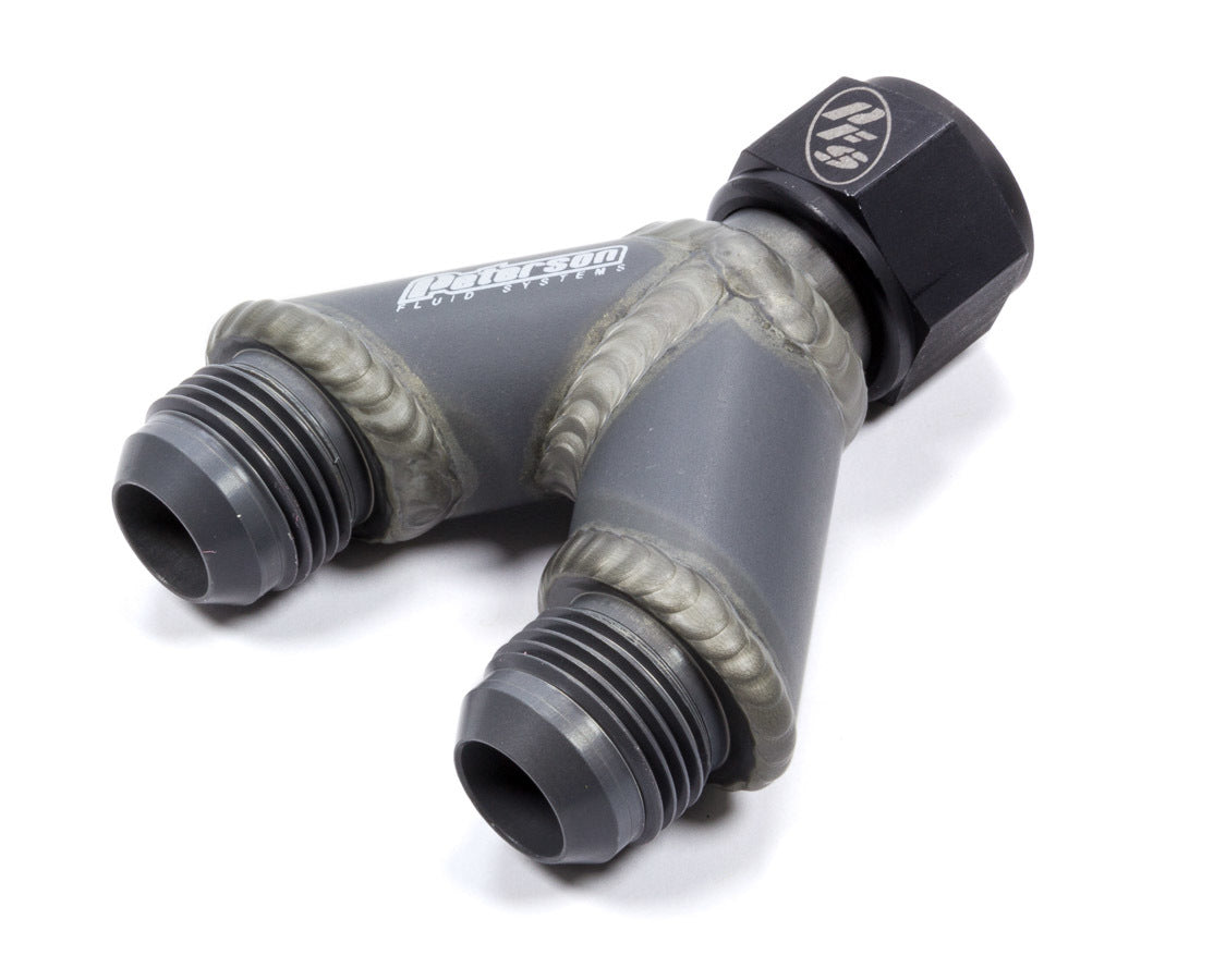 Peterson Fluid Y-Manifold -12an Female Swivel to 12an Male MPN PTR10-1712