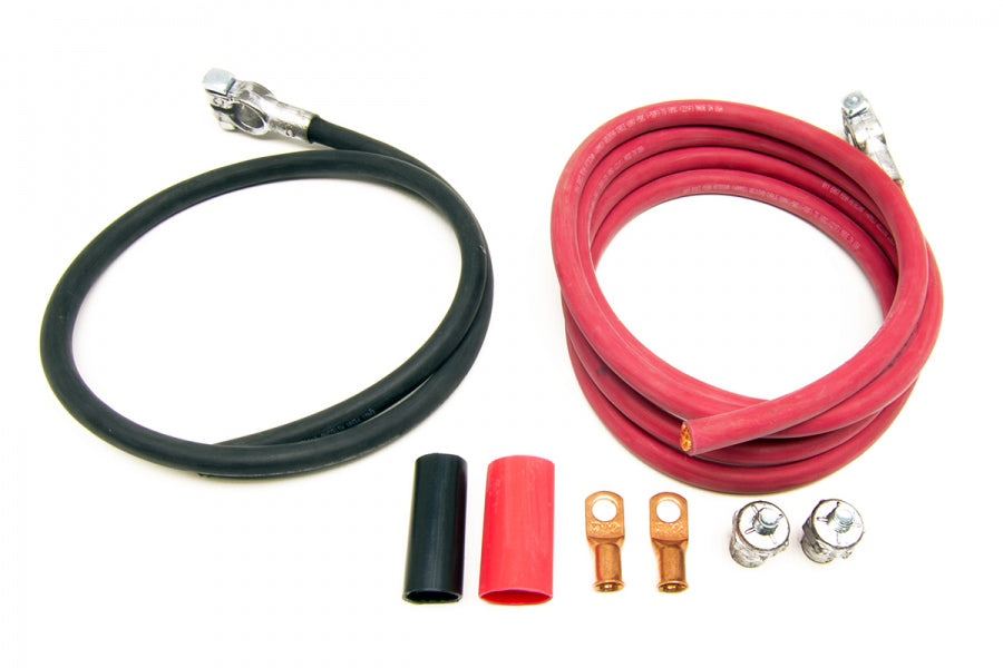 Painless Wiring Red/Black Battery Cables 8ft Red 3ft Black MPN PWI40113