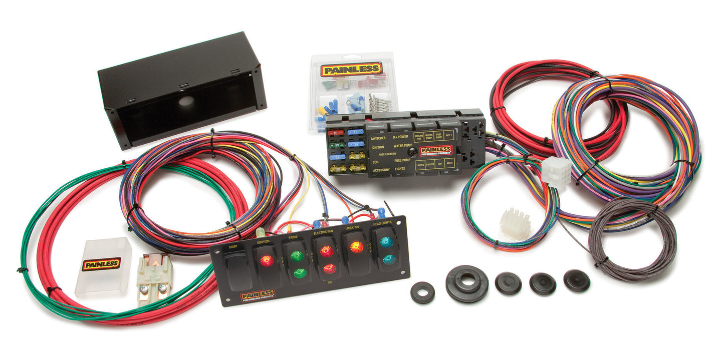 Painless Wiring  10 Circuit Race Car Wiring Harness  PWI50005