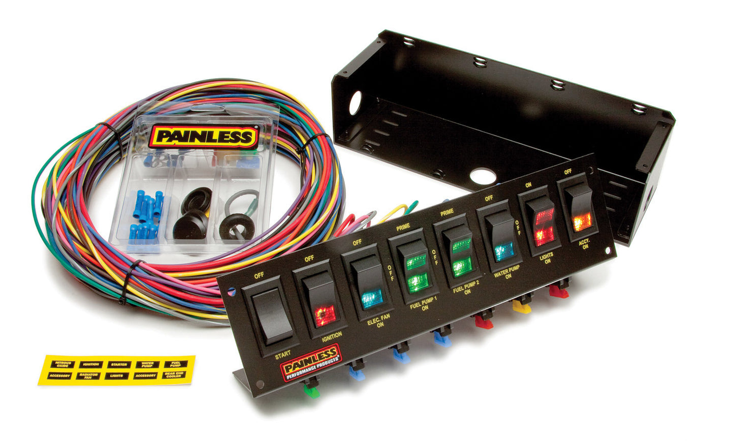 Painless Wiring  8 Switch Panel W/Harness   PWI50303