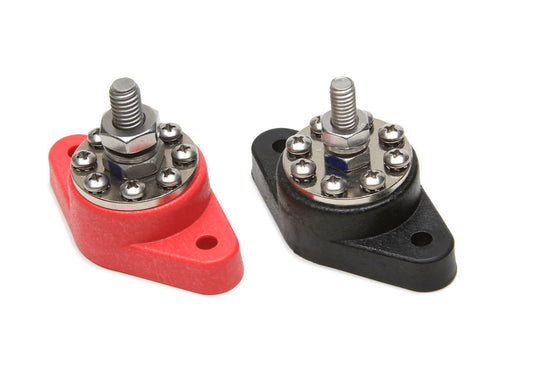 Painless Wiring  8-Point Distribution Blocks (Red/Blk) 1 Each  PWI80116