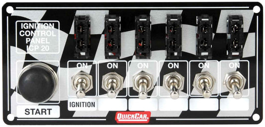 Quickcar Racing Products  Ignition Panel Fused w/Start Button  QRP50-163
