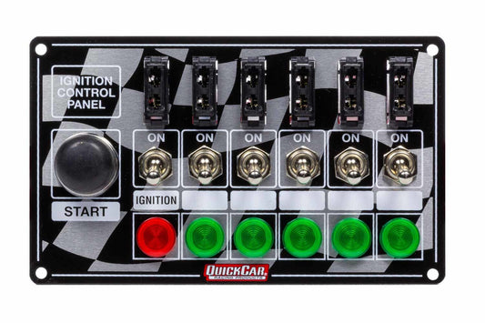 Quickcar Racing Products  Ignition Panel Fused w/Start Button & Lights  QRP50-164