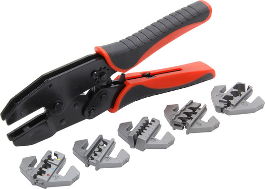 Quickcar Racing Products Ratcheting Wire Crimper with Dies MPN QRP50-395