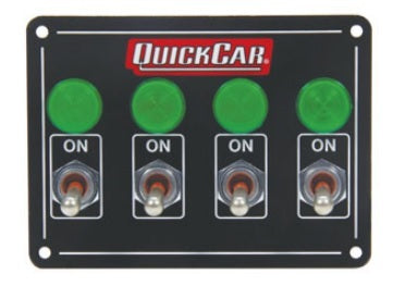 Quickcar Racing Products  Accessory Panel 4 Switch w/Pilot Weatherproof  QRP50-718