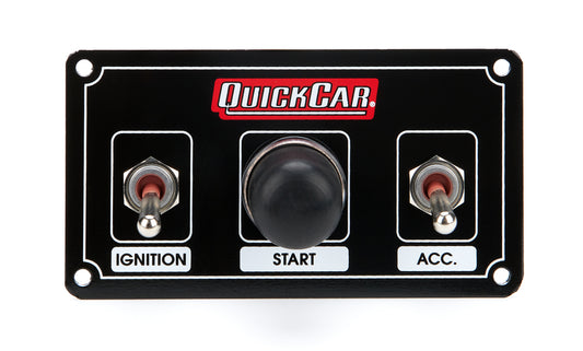 Quickcar Racing Products  Ignition Panel Black w/ Weatherproof Switches  QRP50-820