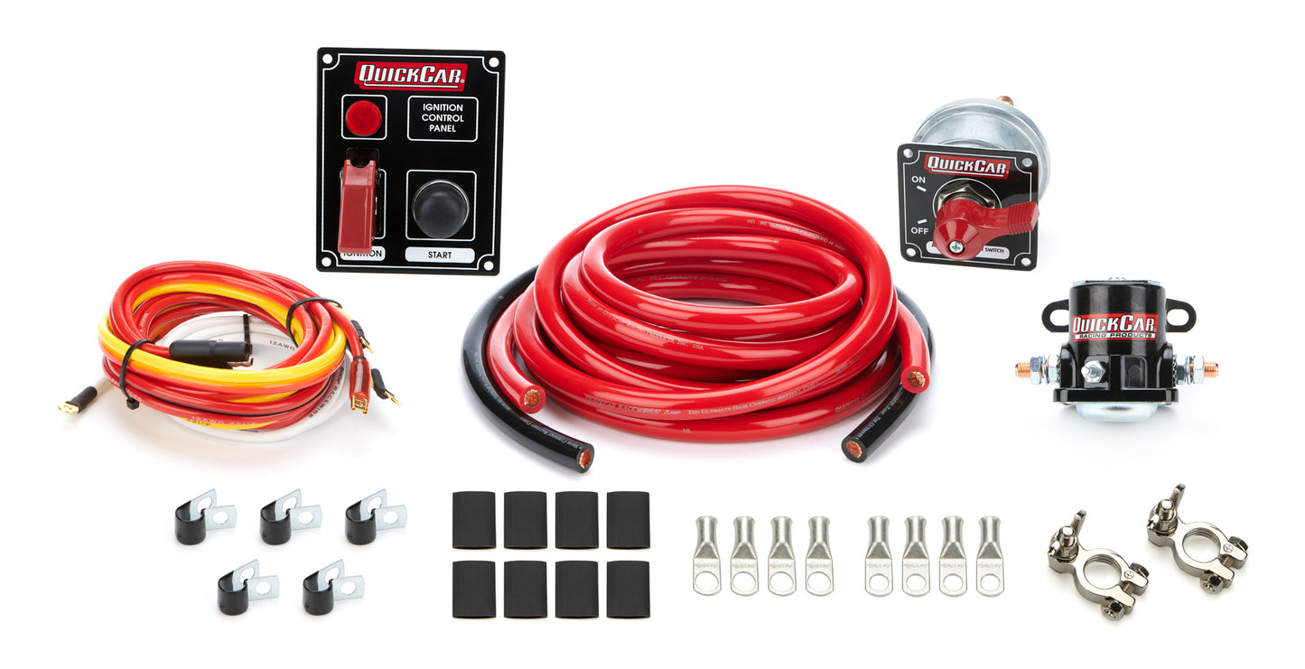 Quickcar Racing Products  Wiring Kit 2 Gauge with Black 50-853 Panel  QRP50-830