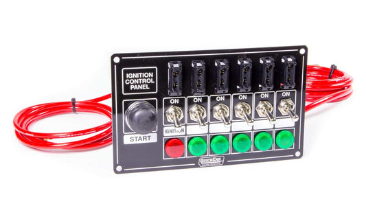 Quickcar Racing Products  Ignition Panel Blk Fused w/Start But. & Lights  QRP50-864