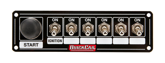 Quickcar Racing Products  Ignition Panel Blk. w/ Start But. 5 Acc.  QRP50-865