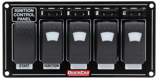Quickcar Racing Products  Ignition Panel w/ Rocker Switches Fuses & Lights  QRP52-864