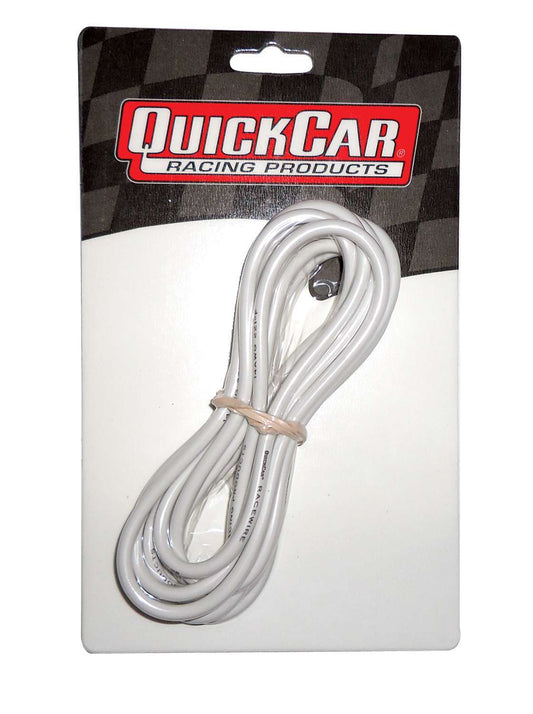 Quickcar Racing Products  Wire 14 Gauge White 10ft   QRP57-2361