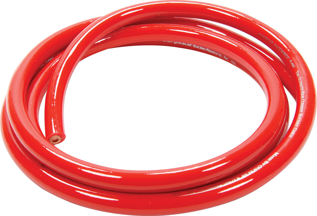 Quickcar Racing Products  Power Cable 4 Gauge Red 5Ft  QRP57-341