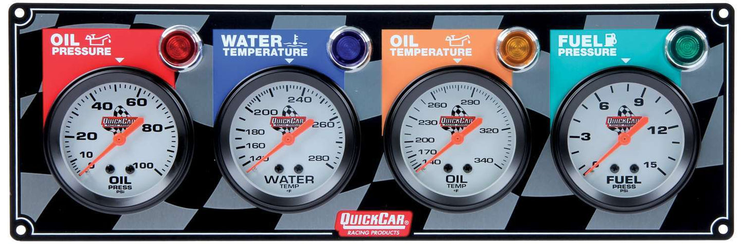 Quickcar Racing Products  4 Gauge Panel OP/WT/OT/ FP  QRP61-6021