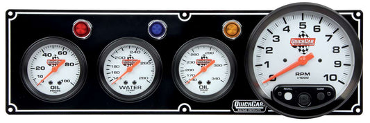 Quickcar Racing Products 3-1 Gauge Panel OP/WT/OT w/5in Tach Black MPN QRP61-6741