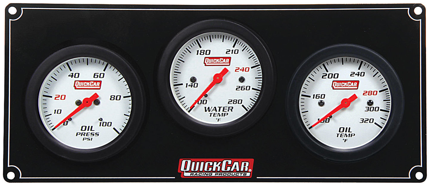 Quickcar Racing Products  3 Gauge Extreme Panel OP/WT/OT  QRP61-7011