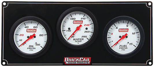 Quickcar Racing Products  3 Gauge Extreme Panel OP/WT/FP  QRP61-7012