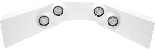 Quickcar Racing Products Extreme 4-Gauge Molded Dash OP/WT/OT/FP White MPN QRP61-7024