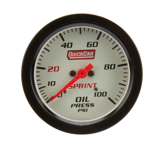 Quickcar Racing Products Oil Pressure Sprint Gauge Only MPN QRP611-6004