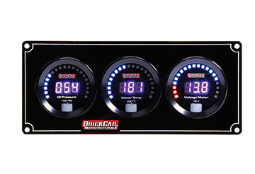 Quickcar Racing Products  Digital 3-Gauge Panel OP/WT Volts  QRP67-3017