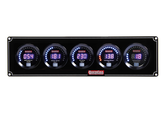 Quickcar Racing Products  Digital 4-1 Gauge Panel OP/WT/OT/Volt w/Tach  QRP67-4057