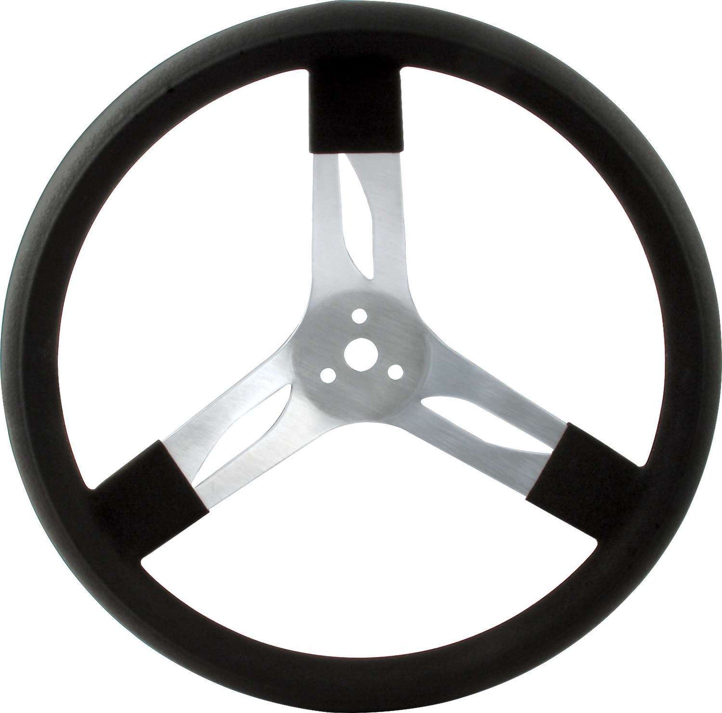 Quickcar Racing Products  15in Steering Wheel Alum Black  QRP68-001