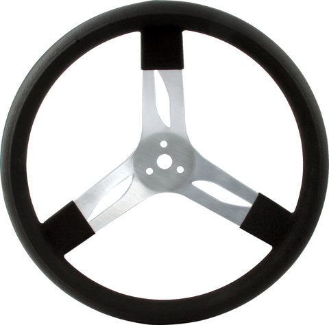 Quickcar Racing Products  17in Steering Wheel Alum Black  QRP68-002