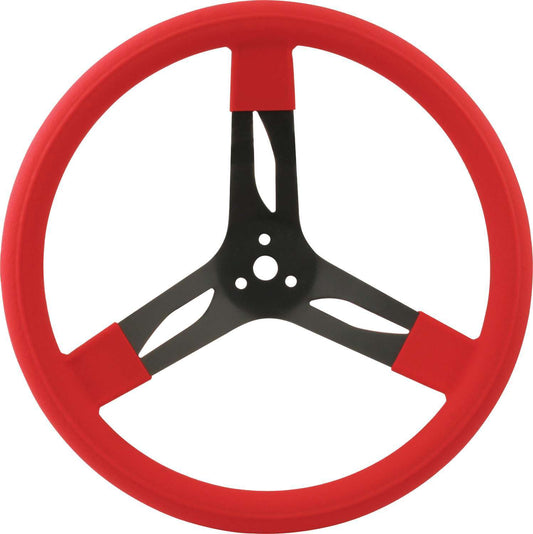 Quickcar Racing Products  15in Steering Wheel Stl Red  QRP68-0031